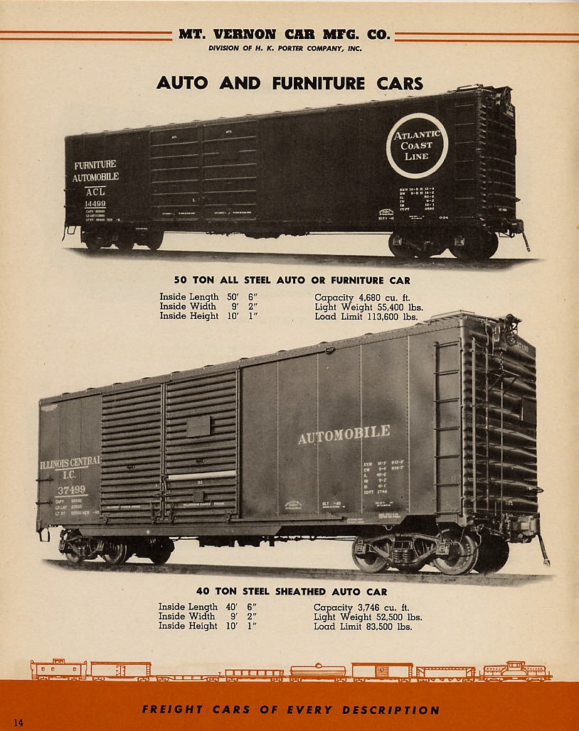 Steam Era Freight Cars  Site Mt. Vernon Car Mfg. Co. Catalog